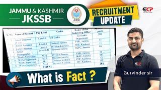 JKSSB JE Recruitment update! Why there is delay?