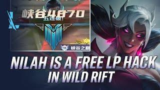 NILAH IS A FREE LP HACK IN WILD RIFT! RANK 1 SOVEREIGN NILAH JUNGLE GUIDE | RiftGuides | WildRift