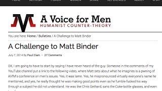 Challenge Accepted: MRA Website A Voice For Men Challenges Matt Binder to Debate