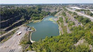 Is there still snow??The biggest snow dump site in Montreal in SUMMER/Canada/Montreal 