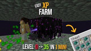 SUPER FAST Enderman XP Farm | 30+ levels in 1 MINUTE!