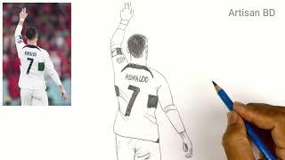 Drawing of  Sketches Cristiano Ronaldo / CR7 Easy Pencil Sketch