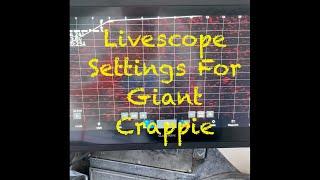 Garmin Livescope: Settings For Targeting Giant Crappie With Professional Guide Dan Langston