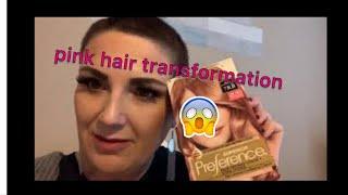 Dyeing my buzz cut pink!