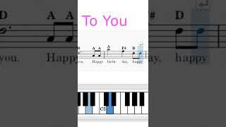 Happy Birthday To You - For Beginners on Piano and Keyboard #shorts #musescore