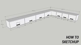 How to Design Wall Lower Kitchen Cabinets in SketchUp