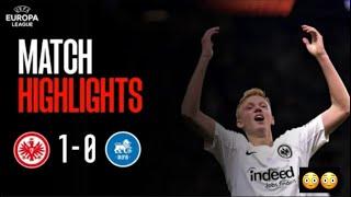 Eintracht Frankfurt gegen RFS 1-0 & Highlights Tor & Hugo Larsson Tor gegen RFS & Europa League