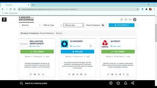 How to use Employer (job) Tracker to discover employers on the Careers and Enterprise Online Hub