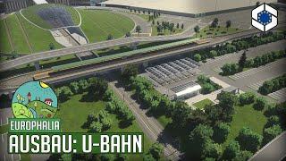 Neue erhöhte U-Bahn-Strecke zum internationalen Flughafen in Cities Skylines 2! | Europhalia 86