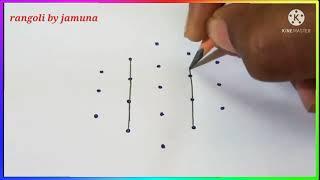 Diwali special rangoli/ beautiful festivals muggulu/simple rangoli by jamuna