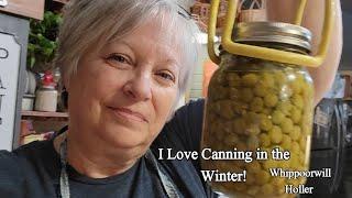 Love Canning in the Winter! Canning Dry green peas! Pantry stable!