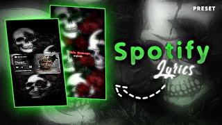 New Spotify Card lyrics Edit Preset Alight Motion l Instagram Trending Spotify Card Lyrics