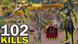 102 KILLS! BEST AGGRESSIVE RUSH GAMEPLAY with MAX X-SUIT in STEAMPUNK FRONTIER MODEPUBG MOBILE