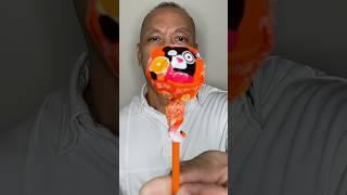  ASMR DR. BEAR FRUIT JUICE LOLLIPOP CANDY ORANGE FLAVOR AND EATING SOUNDS #asmr #shorts