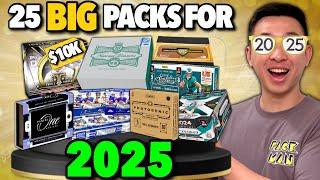 OPENING 25 BIG PACKS WORTH $10,000 TO CELEBRATE 2025 (CRAZY HITS)! 