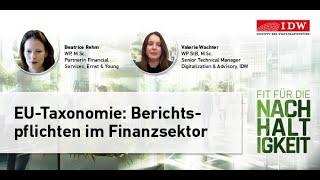 1#4 EU-Taxonomie: Berichtspflichten im Finanzsektor