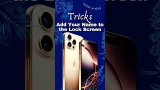 How to ADD Your Name on iPhone Lock Screen #shorts