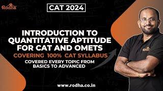 CAT  Exam Preparation 2024 | Introduction to Quantitative Aptitude Preparation