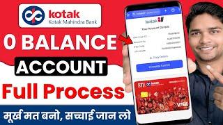 Kotak Bank zero balance account 2024 | kotak bank account open online | best zero balance account