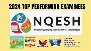 2024 NQESH RESULT I TOP PERFORMING EXAMINEES BY REGION I #nqesh2024 #deped #principalexam