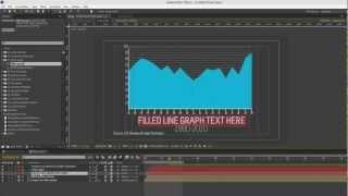 Infographics After Effects Template- Filled Line Graph Chart tutorial