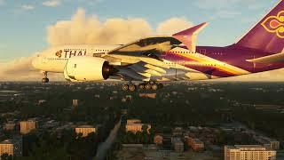 THAI A380 lands at Bangkok [BKK] Airport