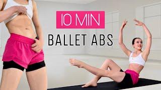 10 MIN ABS WORKOUT FOR BALLET | HIIT Pilates For Flat Belly + Strong Core | Beginner, No Equipment