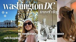 Washington DC TRAVEL VLOG ️ Day 2: cafes in Georgetown, White House, Tidal Basin & memorials