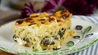 Vegetarian Pastitsio: Greek Spinach & Feta Pastitsio