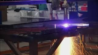 Hypertherm 400A cut 55mm carbon steel plate, gantry cnc plasma cutting machine#plasmacutter