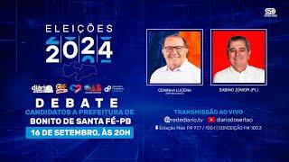 DEBATE COM OS CANDIDATOS A PREFEITO DE BONITO DE SANTA FÉ-PB - 16/09/2024