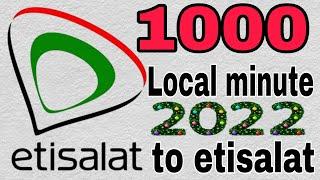 How to get 1000 Etisalat local call packages 2022 minute