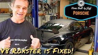 The Roxster is finally fixed - Porsche 986 Boxster V8 engine swap track car build 35