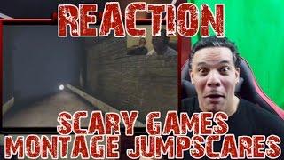 SCARY GAMES MONTAGE (JUMPSCARES) By KSI REACTION