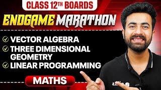 Class 12th MATHS || Vector Algebra, 3d Geometry, Linear Programming || ENDGAME MARATHON  || PW