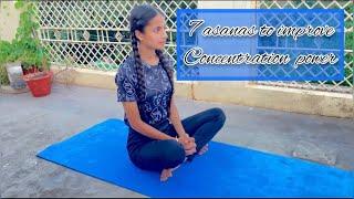 7 Asanas to improve concentration power | Beginners yoga to improve memory power and fitness