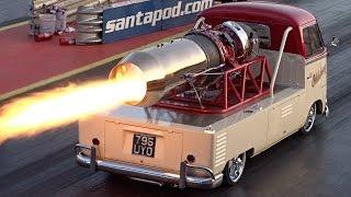 Oklahoma Willy Jet Bus - 1/4 mile run at Santa Pod Raceway