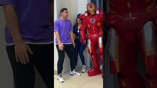 Iron man Elevator Prank #jeezzai #marvel #funny #tiktok #shorts