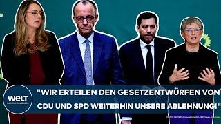 DEUTSCHLAND: "Wir erteilen den Gesetzentwürfen von CDU und SPD weiterhin unsere Ablehnung!"