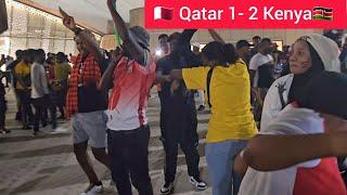 Kenyans in Qatar celebrate after Kenya beat Qatar  1-2 | Kenya vs Qatar Friendly Match Highlights