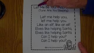 Poem - Let Me Be Your Helpful Elf - Sight word and Letters of the day