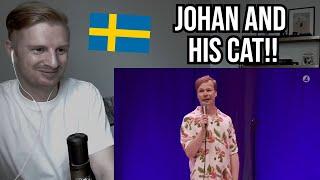 Reaction To Johan Glans - Kattjävel (Swedish Stand Up Comedy)