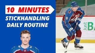 NEW 10 MINUTES STICKHANDLING DAILY ROUTINE | PUCK CONTROL PRACTICE HOCKEY PLAYERS