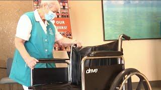 95-year-old volunteer wheels patients around Orlando hospital