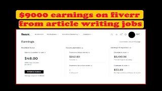 $9100 Earnings with Fiverr Article Writing Jobs done by this AI Content Writing Tool