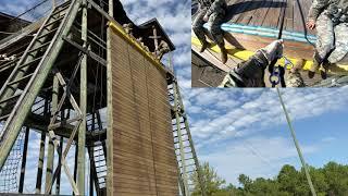 Army Fort Benning Rappelling Eagle Tower First Person GoPro & Regular View 4K 60 FPS