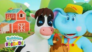 A Day at the Farm | Learn where food comes from with Bubbles and Friends | Full Episode & Song