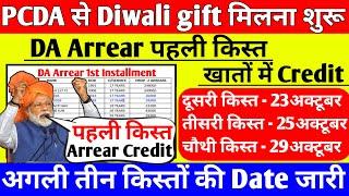 PCDA से Diwali gift मिलना शुरू,DA Arrear की पहली किस्त खातों में हुई Credit,orop latest update today