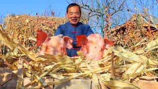 Braise 2 PIG HEADS in Crazy Spicy Broth For 2 Hours! Pro Cuisine Worth Waiting | Uncle Rural Gourmet