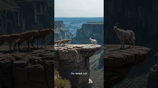 Hyenas Chase a Clever Goat Right Off a Cliff #hyenas #mountaingoat #wildlife